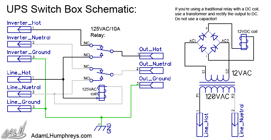 UPS Switch Box Schematic
